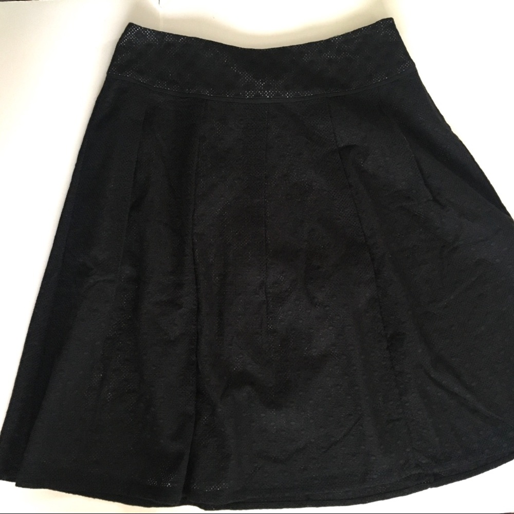 Talbots black plaited skirt